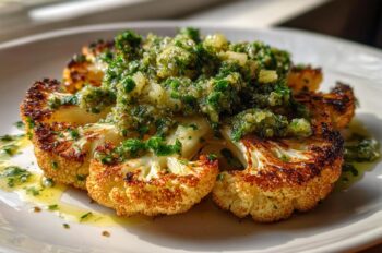 Cauliflower Steaks with Lemon Salsa Verde
