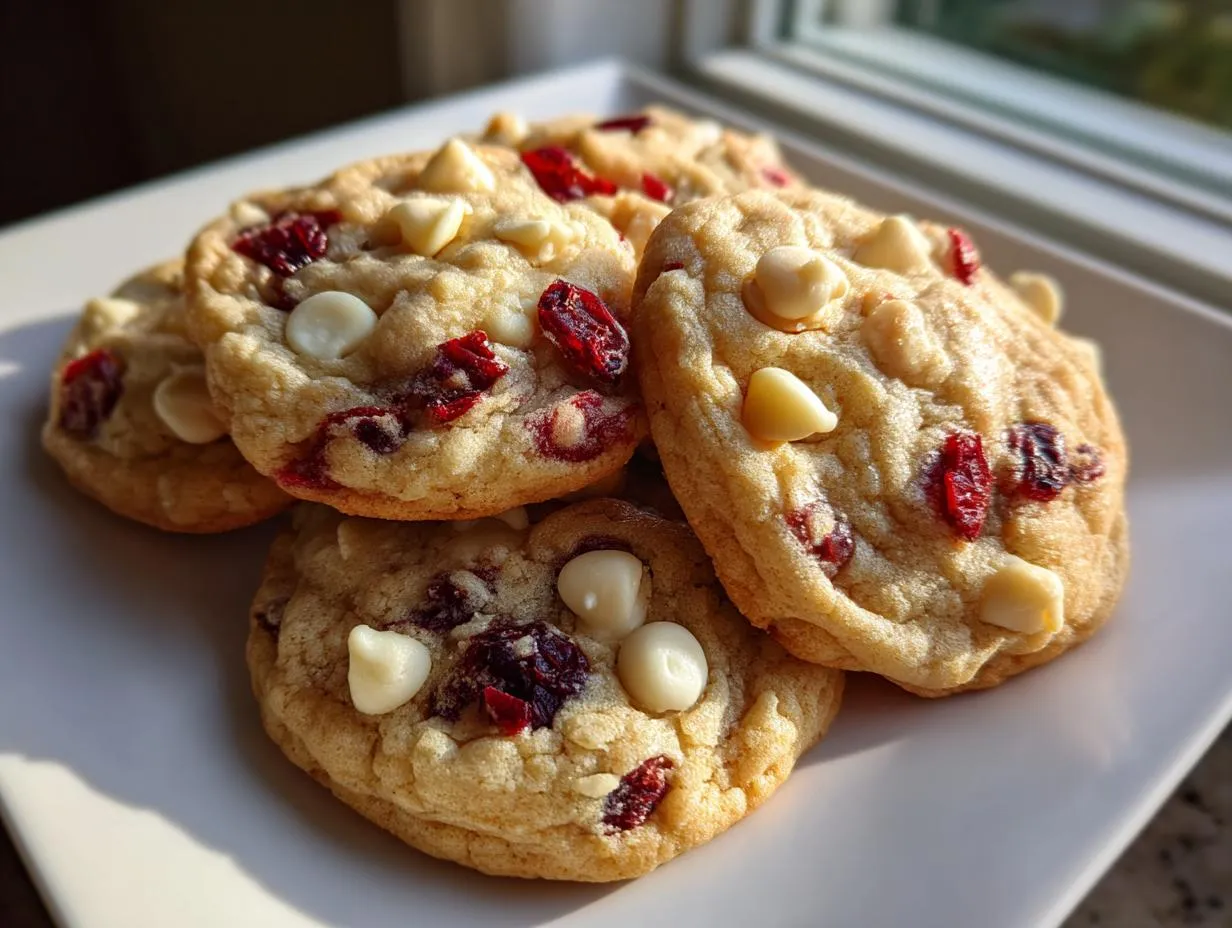 Cranberry White Chocolate Chip Cookies - HIDDEN RECIPE