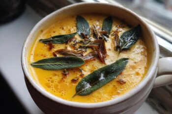 Creamy Butternut Squash Soup with Crispy Sage (Cozy Fall Comfort) - HIDDEN RECIPE
