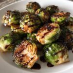 Crispy Air Fryer Brussels Sprouts with Balsamic Glaze (Thanksgiving Side Dish) - HIDDEN RECIPE