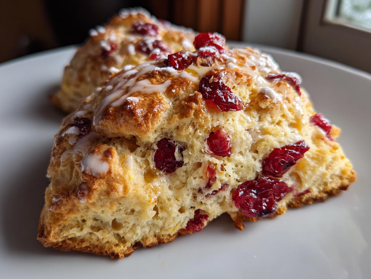 Festive Cranberry Orange Scones