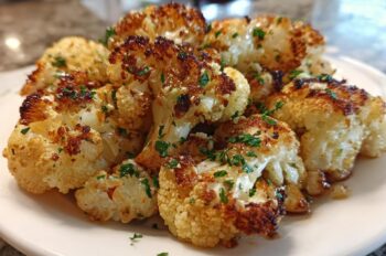 Garlic Butter Roasted Cauliflower