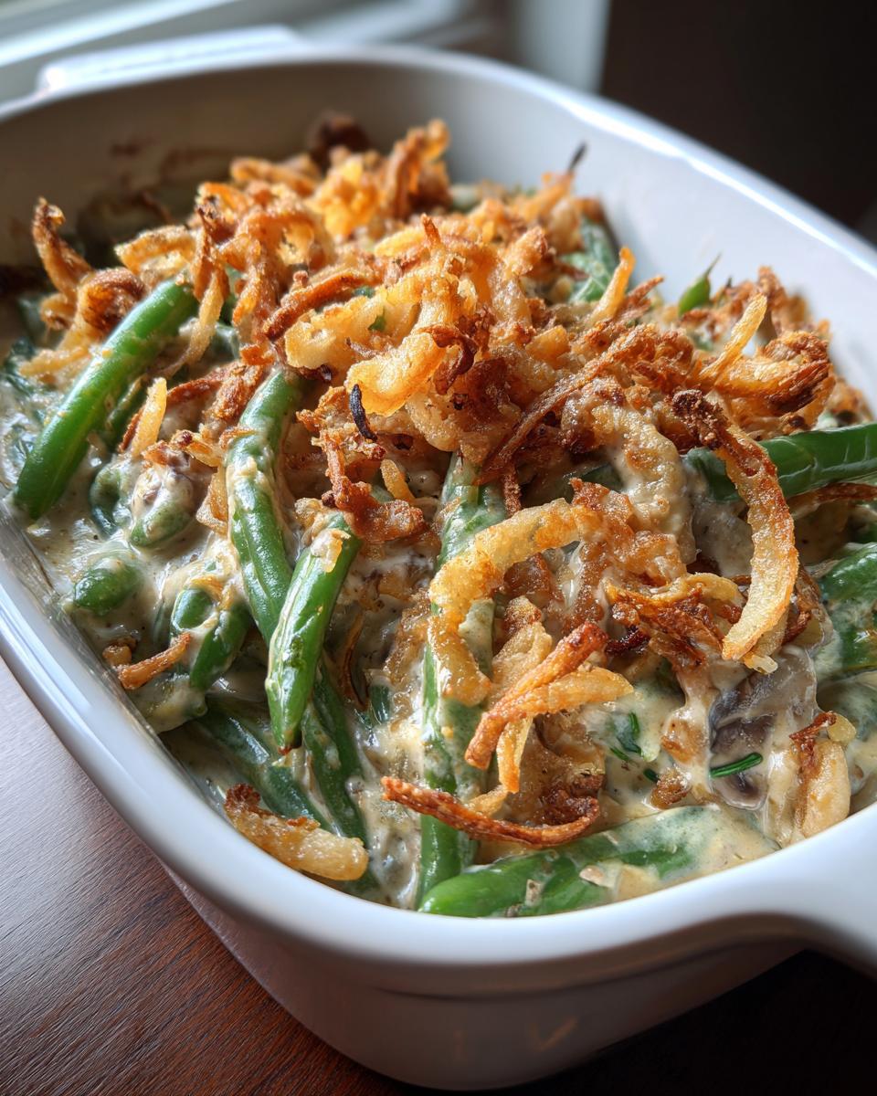 Green Bean Casserole (Homemade Mushroom Sauce) - HIDDEN RECIPE - detail 1