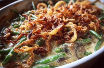 Green Bean Casserole (Homemade Mushroom Sauce) - HIDDEN RECIPE