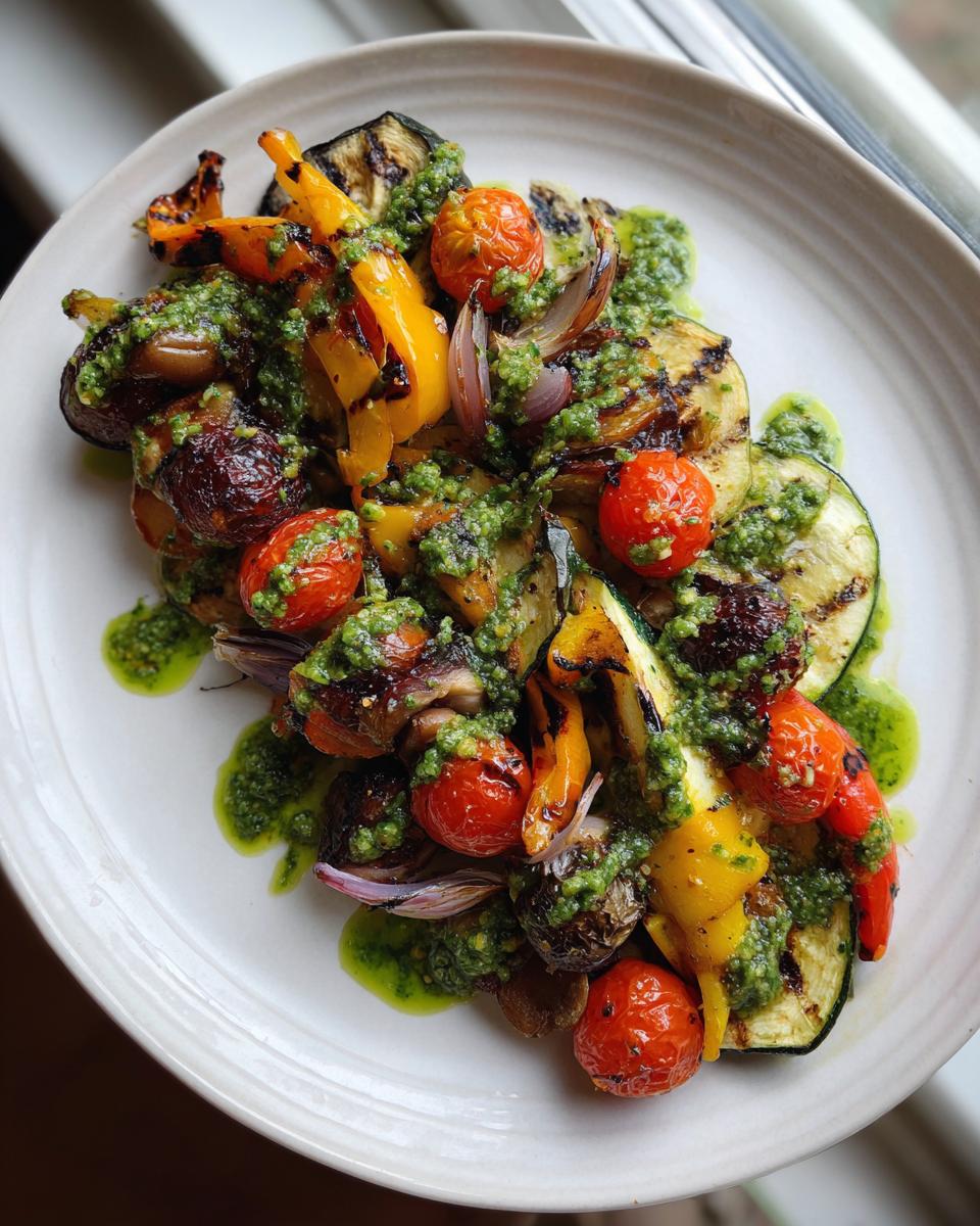 Grilled Vegetables with Cannellini Beans & Vegan Pesto - detail 1