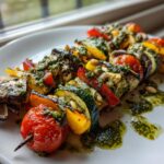 Grilled Vegetables with Cannellini Beans & Vegan Pesto