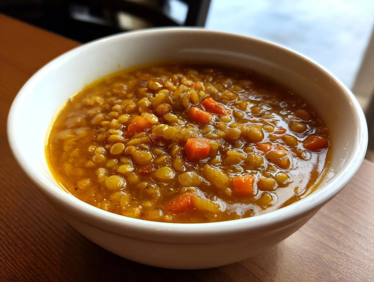 Hearty Lentil Soup (Vegetarian Option) - HIDDEN RECIPE
