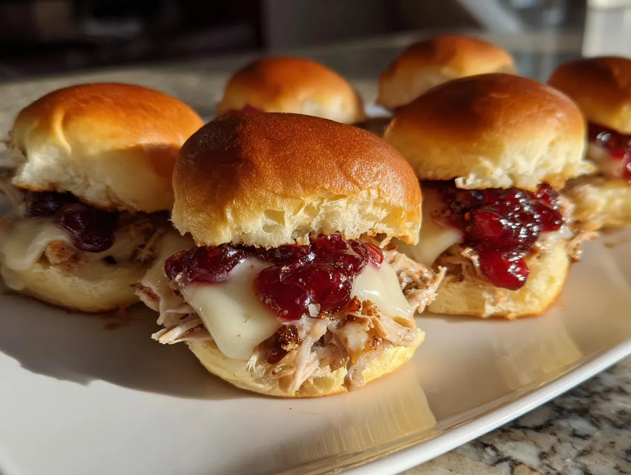 Leftover Turkey Cranberry Sliders (Quick Post-Thanksgiving Meal) - HIDDEN RECIPE