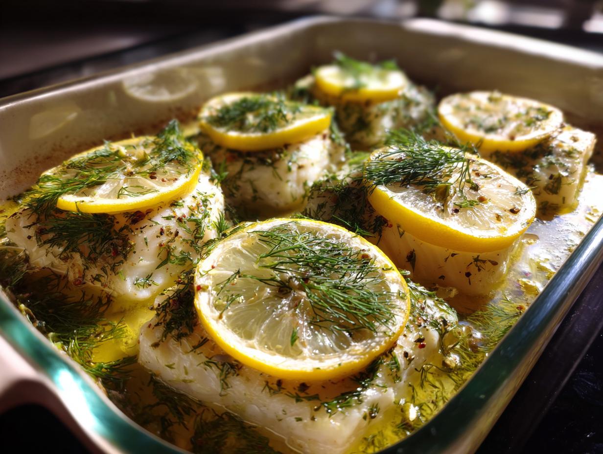 Lemon Dill Baked White Fish