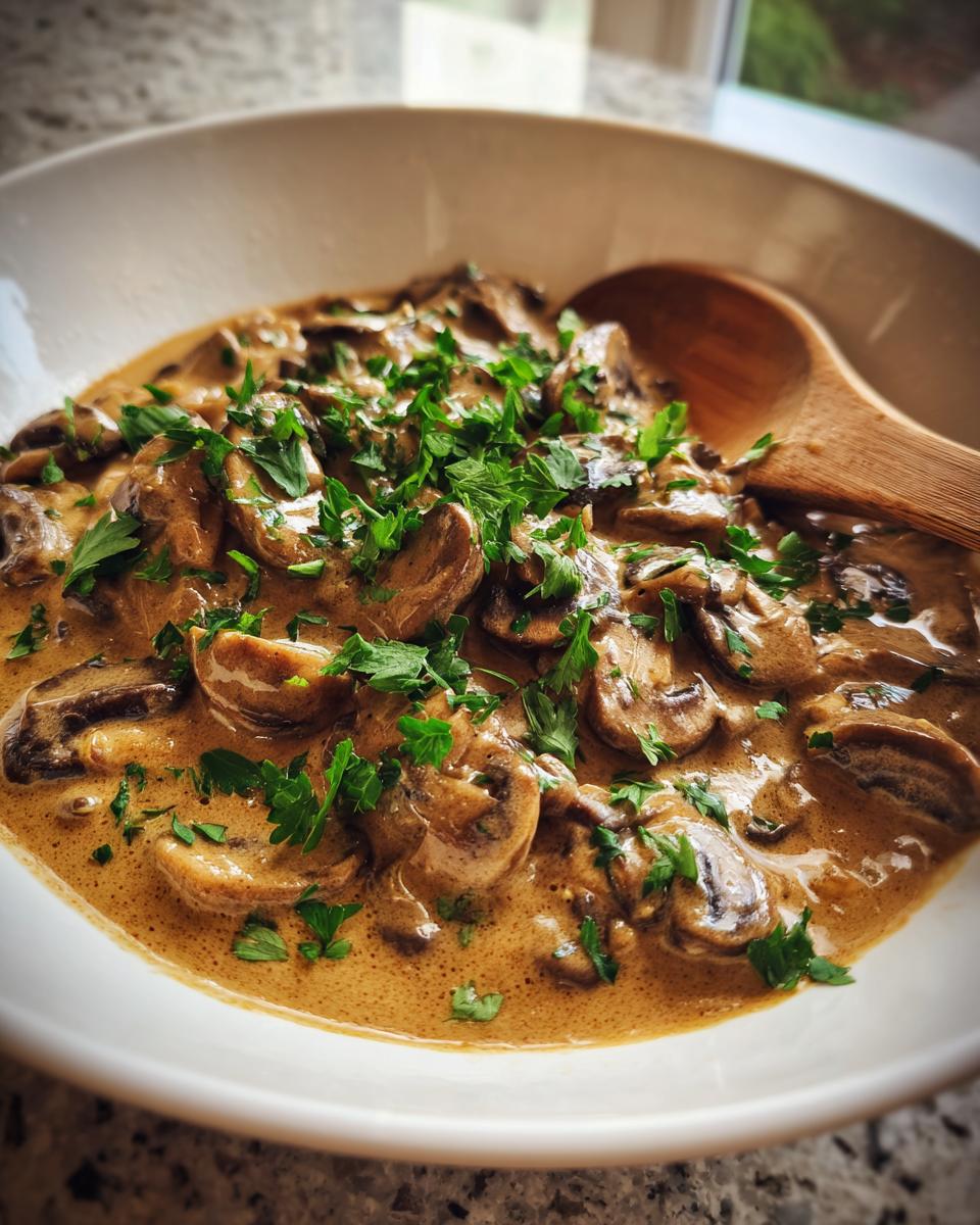 Mushroom Stroganoff - detail 1