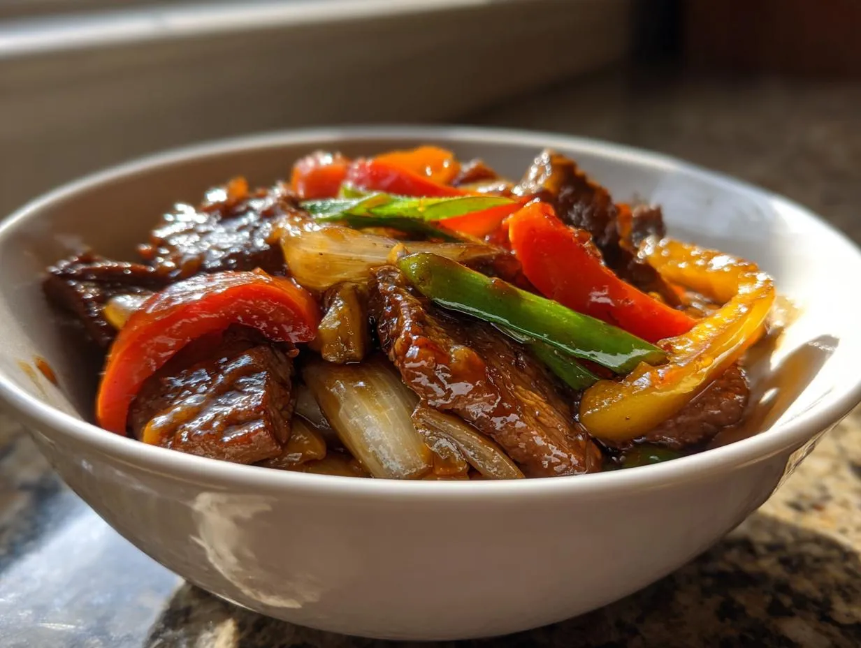 Pepper Steak Stir-Fry (beef or tofu)m