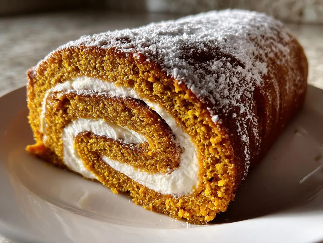 Pumpkin Roll with Cream Cheese Filling - HIDDEN RECIPE