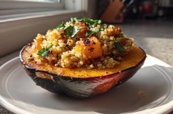 Quinoa, Apple & Sage Stuffed Acorn Squash