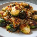 Roasted Brussels Sprouts with Bacon-Less Crunch