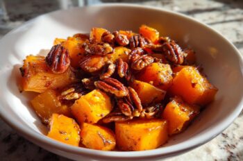 Roasted Butternut Squash with Maple Pecans - HIDDEN RECIPE