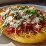 Spaghetti Squash with Marinara (Healthy Dinner) - HIDDEN RECIPE