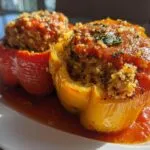 Tempeh Sausage Stuffed Peppers