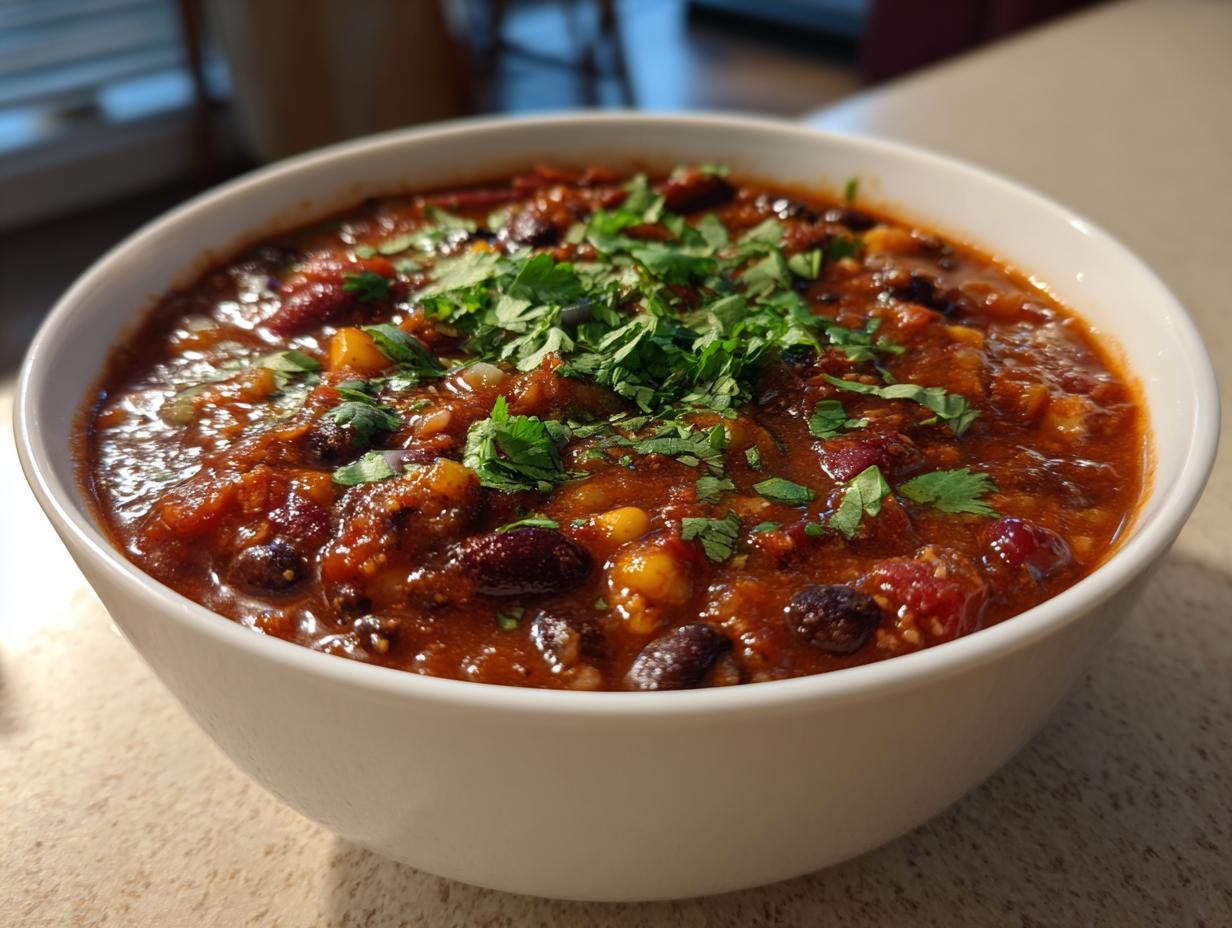 Three-Bean Turkey-less Chili