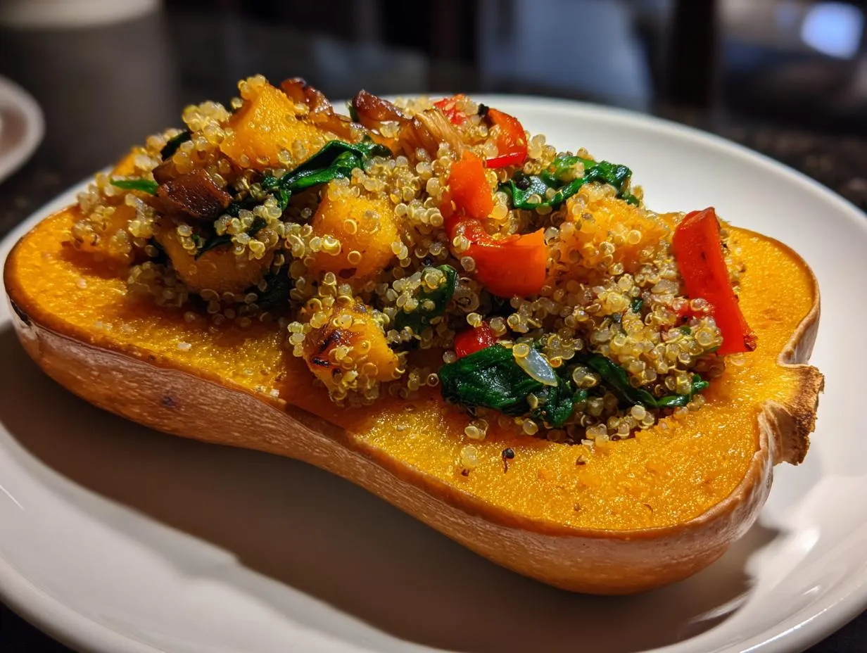Vegan Stuffed Butternut Squash
