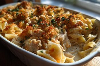 Vegan “Turkey” Tetrazzini (jackfruit or tofu)