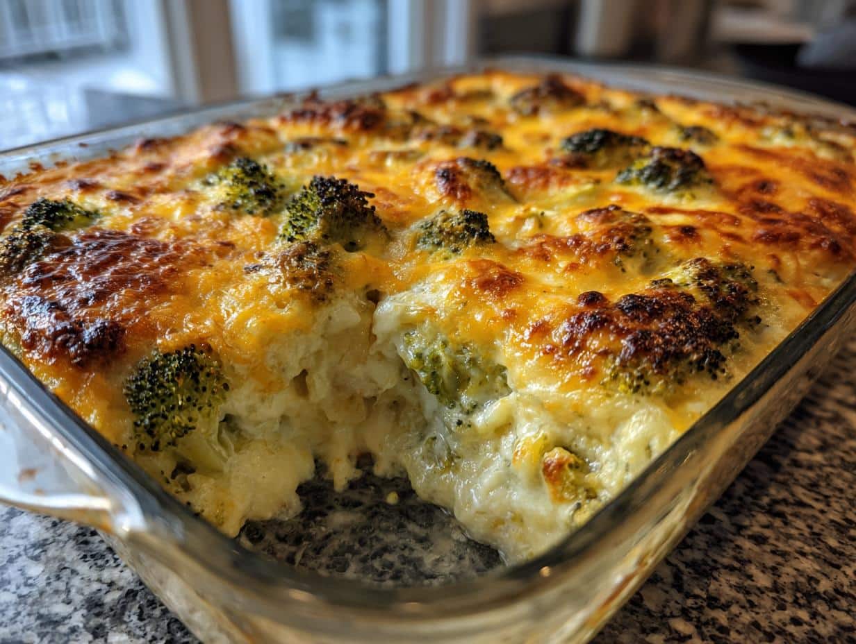 Broccoli cheddar bake