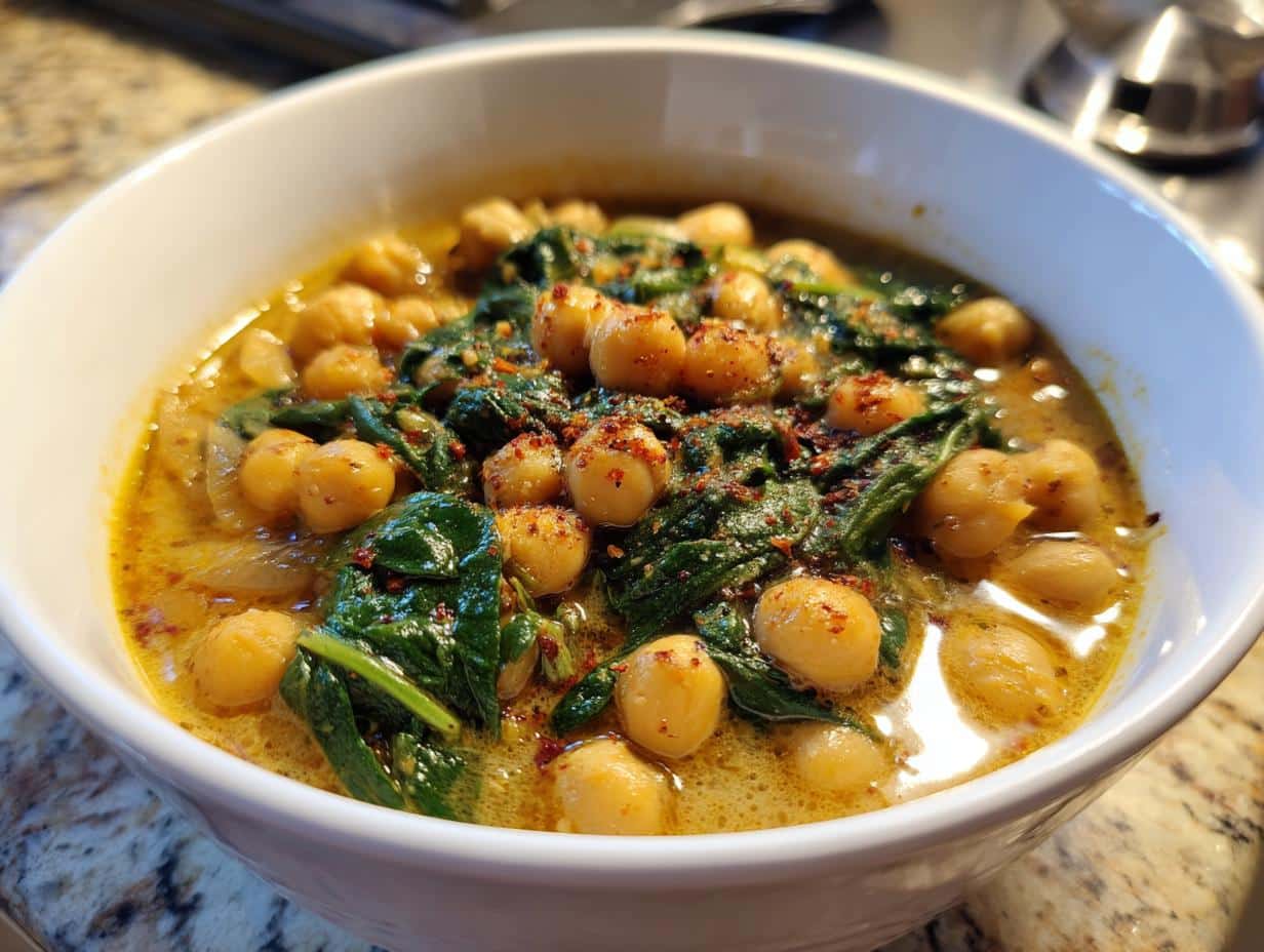 Chickpea and spinach stew