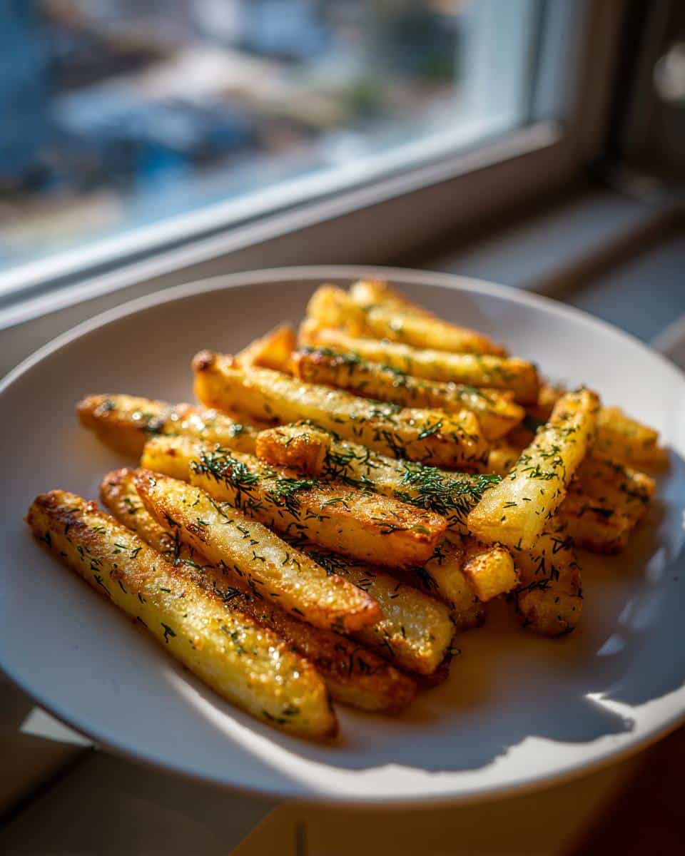 Garlic and dill oven fries - detail 1