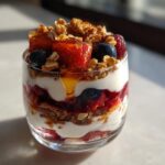 Holiday fruit parfait