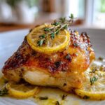 Lemon thyme baked chicken thighs
