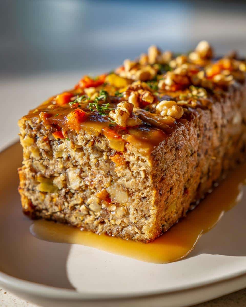 Lentil walnut loaf holiday - detail 1