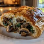 Mushroom and spinach puff pastry