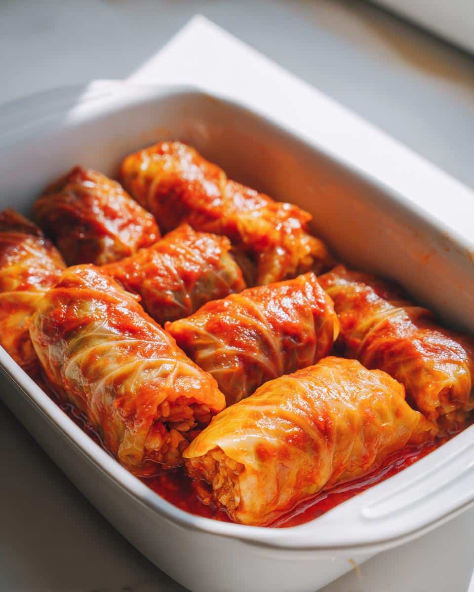 Vegan stuffed cabbage rolls - detail 1