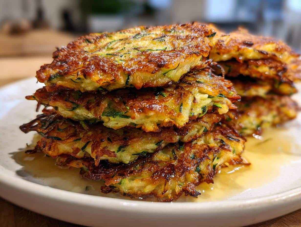Zucchini potato latkes