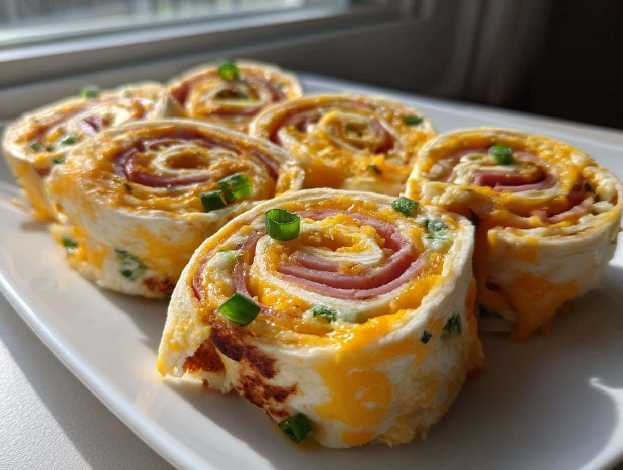 Super Bowl Ham and Cheese Pinwheels