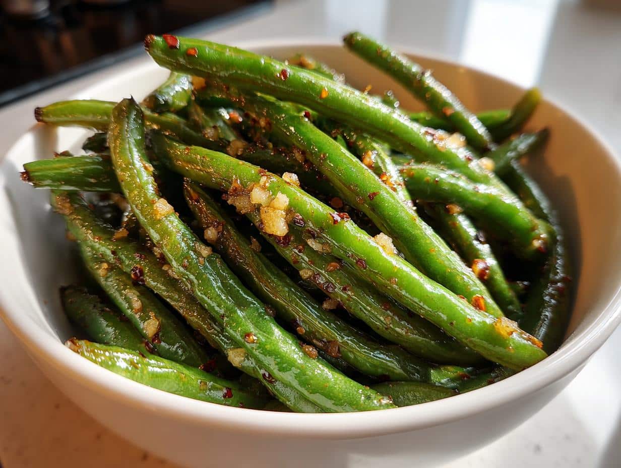 Viral Crispy Green Beans with Garlic